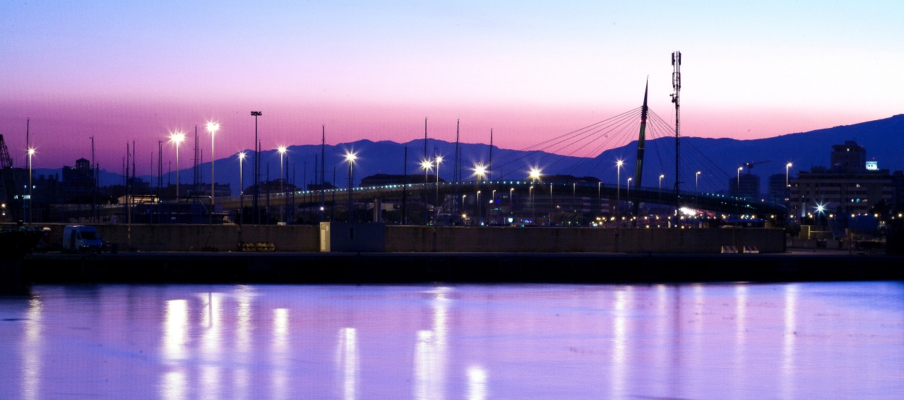 ponte del mare al tramonto rid